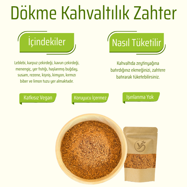 Gaziantep Yörem Dökme Kahvaltılık Zahter Ev Usulü