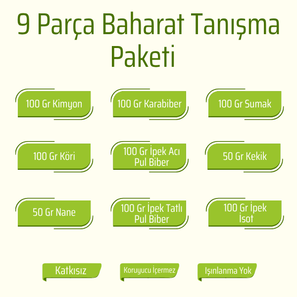 Gaziantep Yörem 9 Parça Ekonomik Baharat Paketi