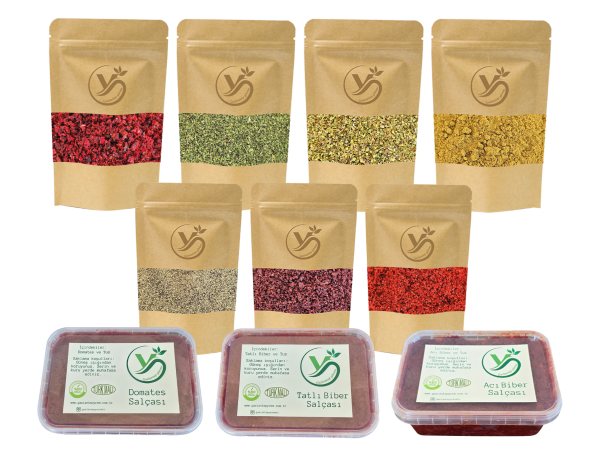 Gaziantep Yörem 10 Parça Salça ve Baharat Tanışma Paketi
