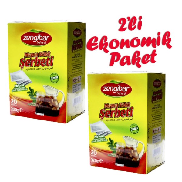 Zengibar Meyan Kökü Şerbeti 320 gr (20 Adet) 2'li Paket