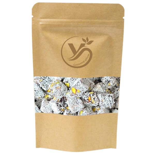 Gaziantep Yörem Çifte Kavrulmuş Antep Fıstıklı Kakaolu Lokum